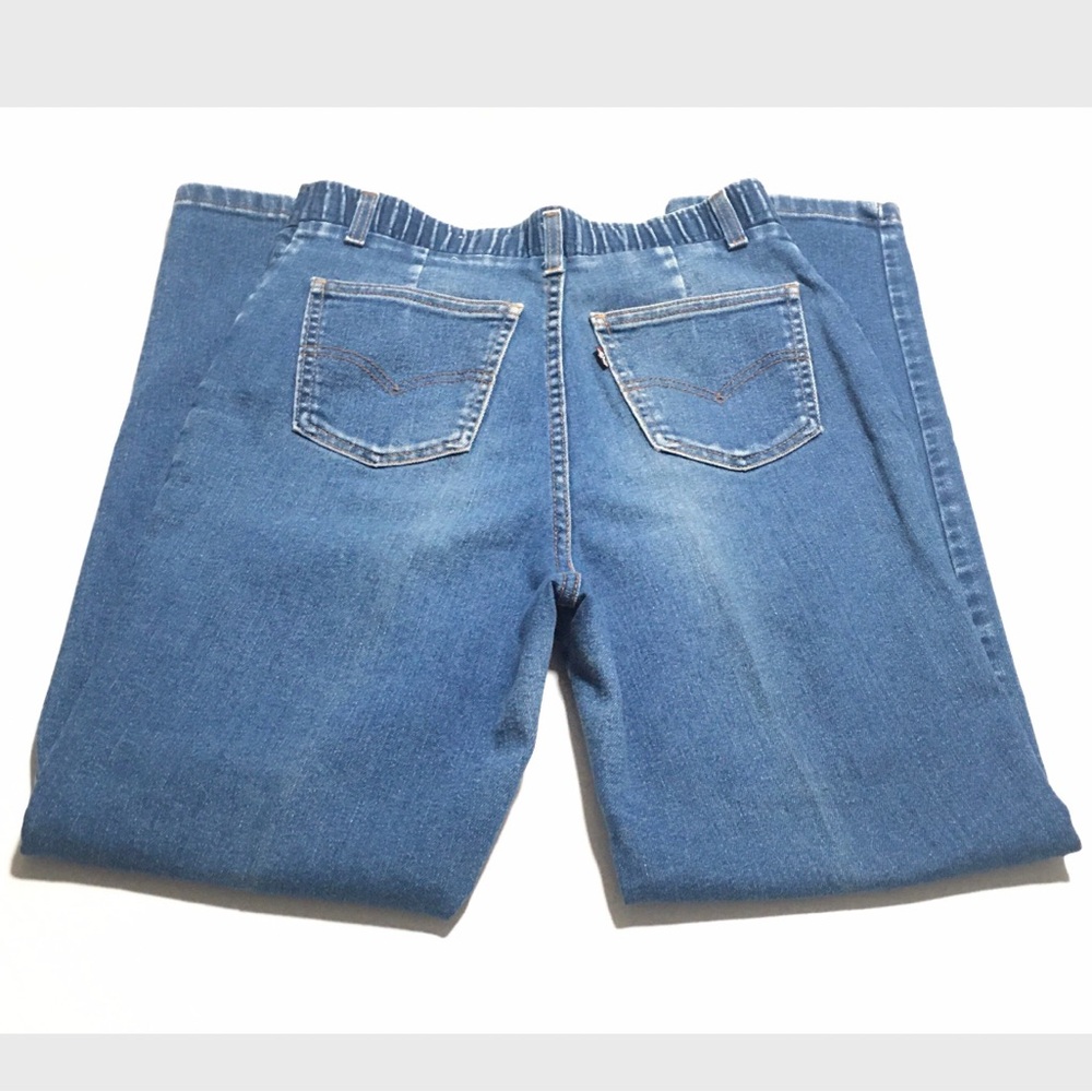 1990s LEVIS MISSES Blue Jean Vintage Denim Elastic Waist// Size 29”
